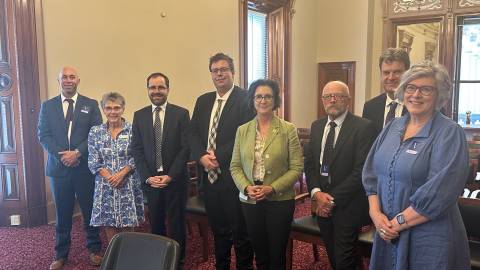 Councillors with Minister Staikos and Jacinta Ermacora