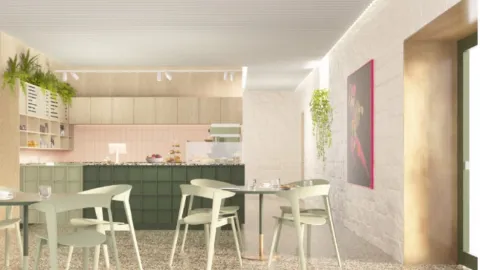 Library cafe artist's impression