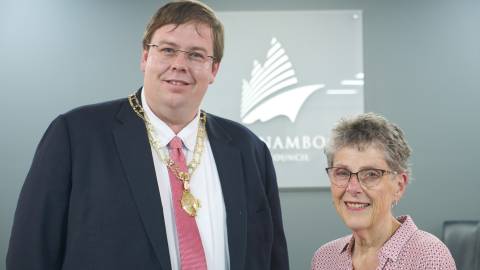 Mayor Cr Ben Blain and Deputy Mayor Cr Vicki Jellie
