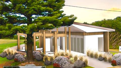 Impression of the new McGennan Car Park amenities building.