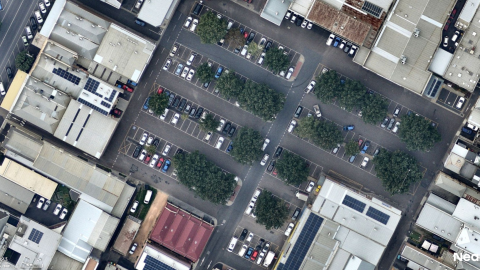 Aerial image of car park