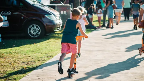 Child on Scooter