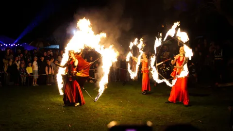 fire dancing