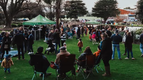 Crowd in the park